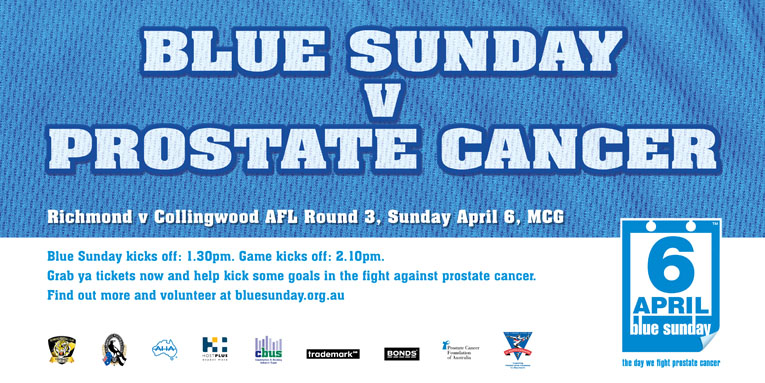 Blue Sunday Fight Prostate Cancer billboard